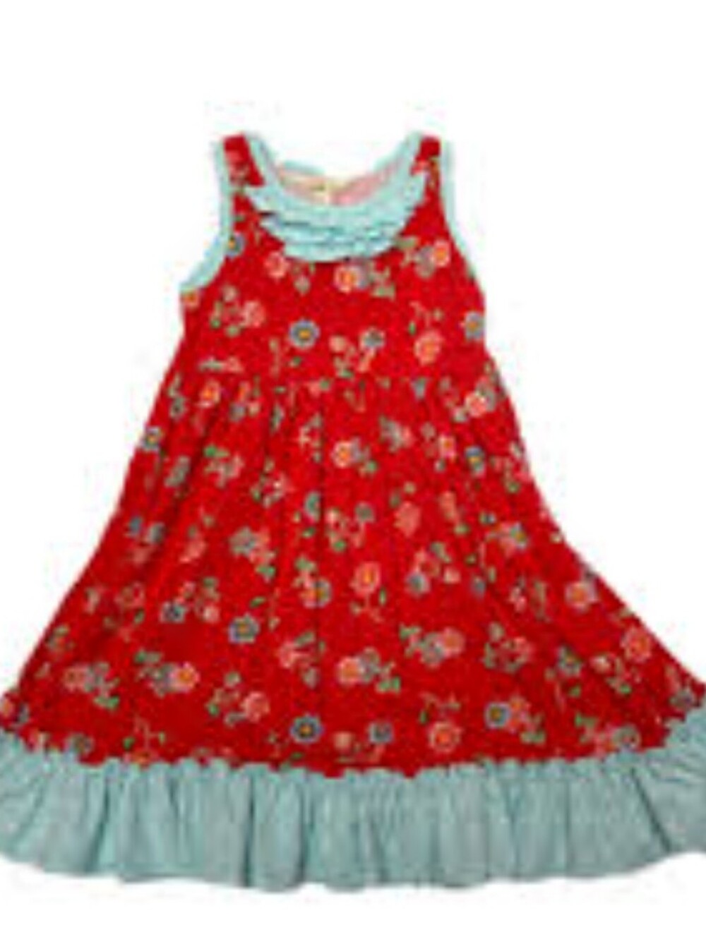 Matilda Jane Red Floral Ruffle Hem Girls' Dress Size 10